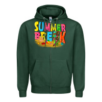 Sports Green summer break Zipper Hoodie - texasbilliewilder