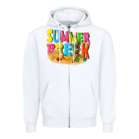 White summer break Zipper Hoodie - texasbilliewilder