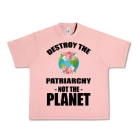 Salmon Destroy the patriarchy not the planet Urban Heavy Tee - Bettercallsaul