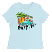 Baby Blue road trippin Ladies Tee - BarkalooDesign