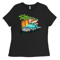 Black road trippin Ladies Tee - BarkalooDesign