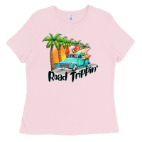 Bubblegum Pink road trippin Ladies Tee - BarkalooDesign