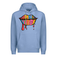 Colony Blue summer vibes lips Premium Hoodie - Jasminsmagicworld