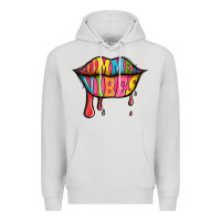 Dove Grey summer vibes lips Premium Hoodie - Jasminsmagicworld
