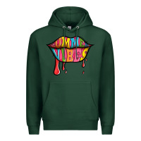Sports Green summer vibes lips Premium Hoodie - Jasminsmagicworld