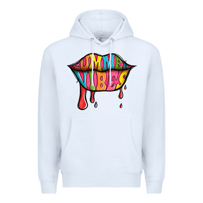 Summer Vibes Lips Premium Hoodie by Jasminsmagicworld | Teevron