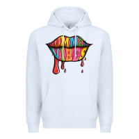 White summer vibes lips Premium Hoodie - Jasminsmagicworld