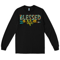 Black blessed life western Long Sleeve Tee - texasbilliewilder