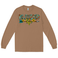 Toasted Coconut blessed life western Long Sleeve Tee - texasbilliewilder