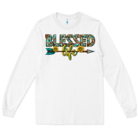 White blessed life western Long Sleeve Tee - texasbilliewilder
