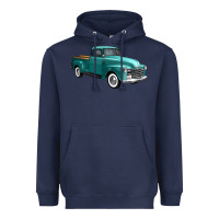 Navy western truck 34 view Heavyweight Hoodie - FaDigitalArtStudio