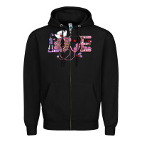 Black valentine's day nurse love Zipper Hoodie - RanaPortraitStore
