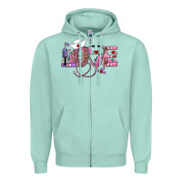 Seafoam valentine's day nurse love Zipper Hoodie - RanaPortraitStore