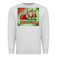 Dove Grey just a girl who loves christmas mousepad Premium Sweatshirt - BundleAndBundleShop