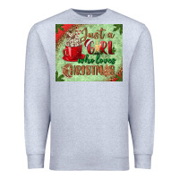 Heather Grey just a girl who loves christmas mousepad Premium Sweatshirt - BundleAndBundleShop