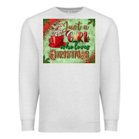 Oatmeal Heather just a girl who loves christmas mousepad Premium Sweatshirt - BundleAndBundleShop