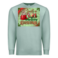 Seafoam just a girl who loves christmas mousepad Premium Sweatshirt - BundleAndBundleShop