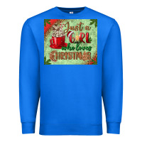 True Royal just a girl who loves christmas mousepad Premium Sweatshirt - BundleAndBundleShop