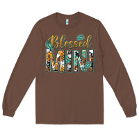 Chestnut blessed mini with leopard and aztec Long Sleeve Tee - texasbilliewilder