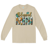 Mushroom blessed mini with leopard and aztec Long Sleeve Tee - texasbilliewilder