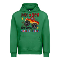 Emerald just a boy who loves monster trucks Urban Hoodie - MaliasSmallBusiness
