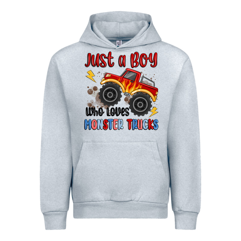 Just A Boy Who Loves Monster Trucks Urban Hoodie by MaliasSmallBusiness | Teevron