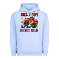 Pigment Grape Ice just a boy who loves monster trucks Urban Hoodie - MaliasSmallBusiness