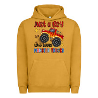 Pigment Peanut Butter just a boy who loves monster trucks Urban Hoodie - MaliasSmallBusiness