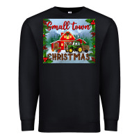 Black small town christmas mousepad Premium Sweatshirt - BundleAndBundleShop