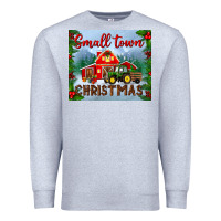 Heather Grey small town christmas mousepad Premium Sweatshirt - BundleAndBundleShop