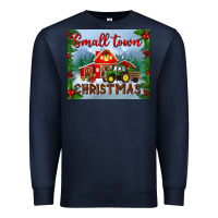 Navy small town christmas mousepad Premium Sweatshirt - BundleAndBundleShop