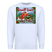 White small town christmas mousepad Premium Sweatshirt - BundleAndBundleShop