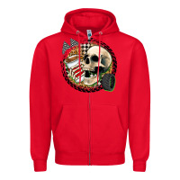 Red race skull Zipper Hoodie - Zillion Design Studio