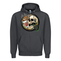 Smoke race skull Zipper Hoodie - Zillion Design Studio