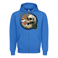 True Royal race skull Zipper Hoodie - Zillion Design Studio