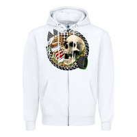 White race skull Zipper Hoodie - Zillion Design Studio