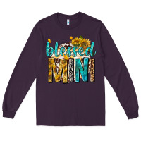 Plum blessed mini with sunflowers Long Sleeve Tee - texasbilliewilder