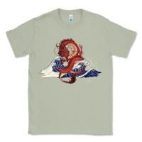 Matcha asian dragon and ocean waves Classic Tee - RanaPortraitStore