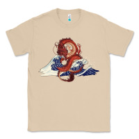 Mushroom asian dragon and ocean waves Classic Tee - RanaPortraitStore