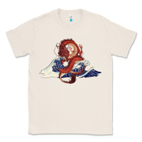 Natural asian dragon and ocean waves Classic Tee - RanaPortraitStore