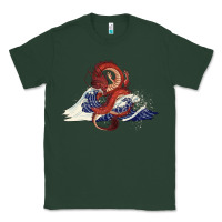 Sports Green asian dragon and ocean waves Classic Tee - RanaPortraitStore