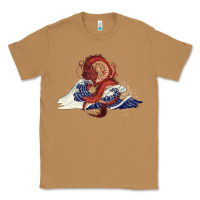 Toasted Coconut asian dragon and ocean waves Classic Tee - RanaPortraitStore