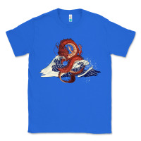 True Royal asian dragon and ocean waves Classic Tee - RanaPortraitStore