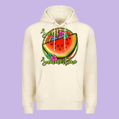 Sweet Summertime Watermelon Premium Hoodie Designed By Jasminsmagicworld