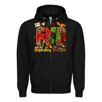 Black respiratory therapist juneteenth Zipper Hoodie - Zillion Design Studio