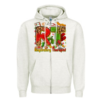Oatmeal Heather respiratory therapist juneteenth Zipper Hoodie - Zillion Design Studio