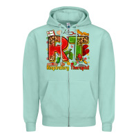 Seafoam respiratory therapist juneteenth Zipper Hoodie - Zillion Design Studio
