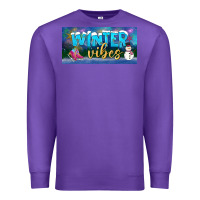 Purple winter vibes license plate Premium Sweatshirt - BundleAndBundleShop
