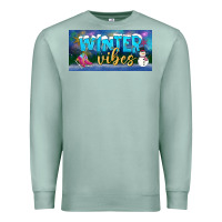 Seafoam winter vibes license plate Premium Sweatshirt - BundleAndBundleShop