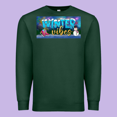 Winter Vibes License Plate Premium Sweatshirt Designed By Bundleandbundleshop